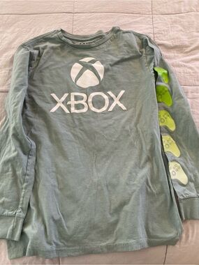 Xbox Kids Long Sleeve Tee in Sage Green